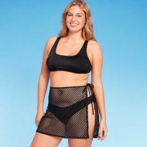 Women's Crochet Cover Up Skirt - Wild Fable™ Black XL